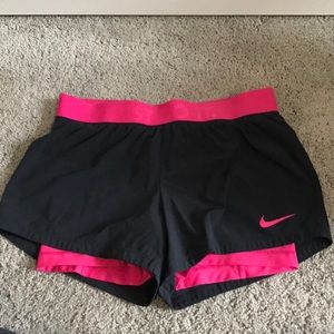 Nike running shorts with built in spandex